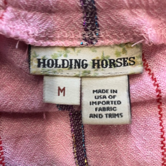 Anthropologie Pink Tie Waist Skirt Size M - Picture 6 of 7